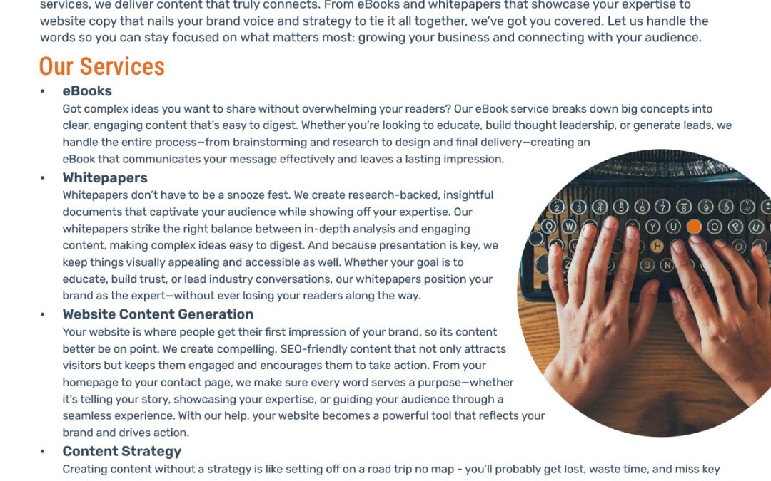 Content Creation & Strategy Services